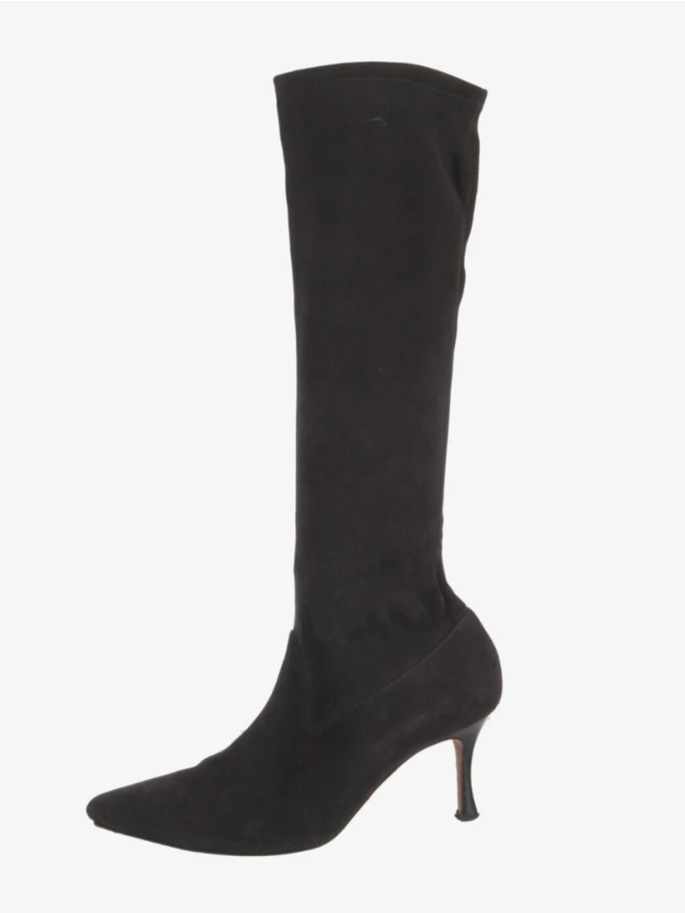 Manolo Blahnik Black Suede Boots Size 38.5 US Size 8